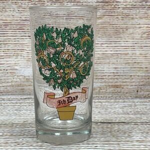Vintage Twelve‎ Days of Christmas 5th Day Gold Rings 12 oz Tumbler Collins Glass